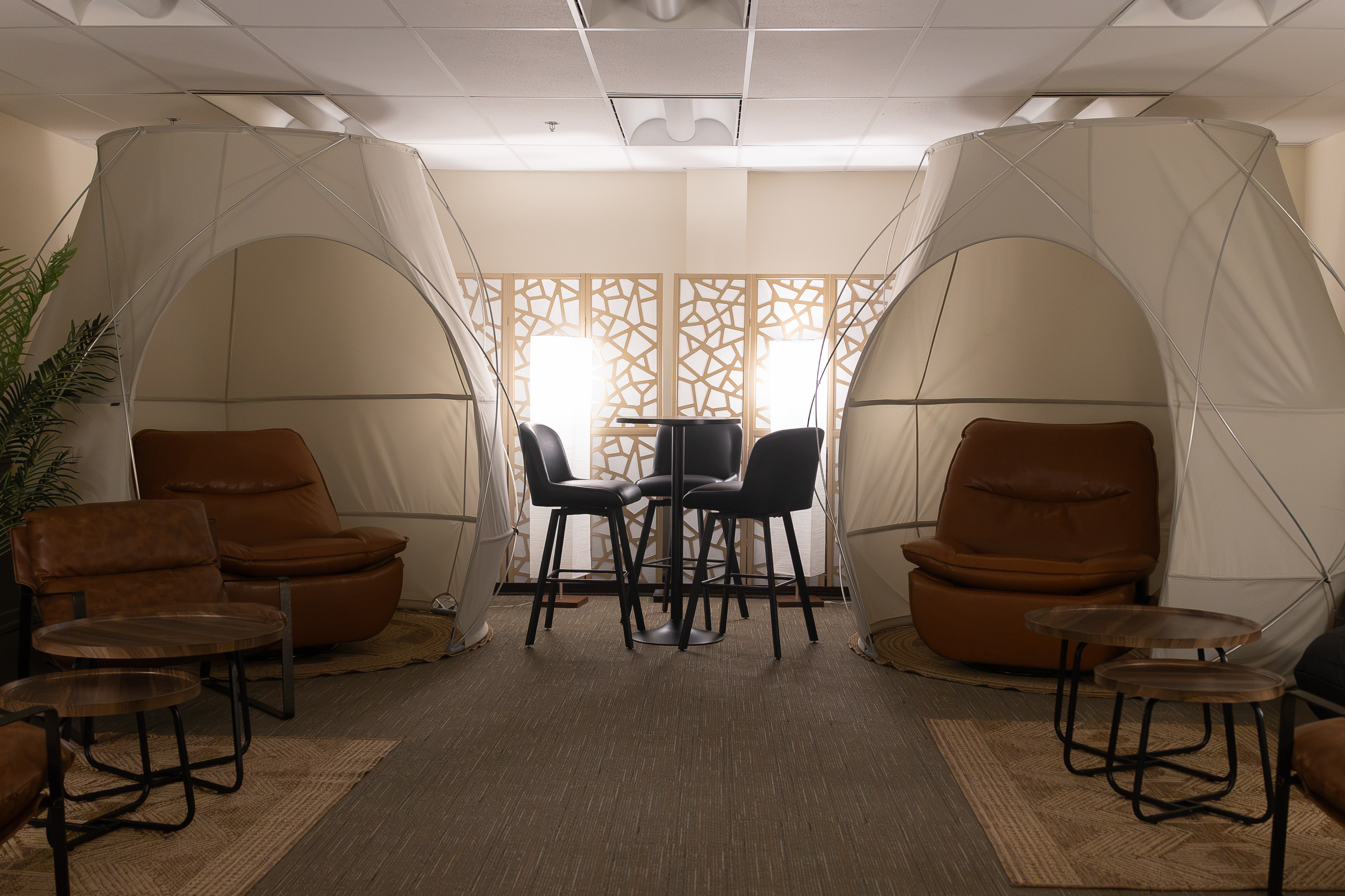 A decorative image of a few of the seating options available at the Reboot Center.